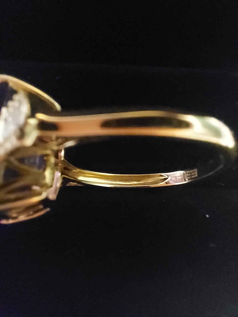 Effy 14kt Amethyst Ring With Genuine Diamonds Yellow Gold - Picture 3 of 16